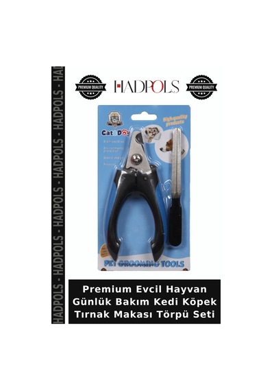 Premium Evcil Hayvan Günlük Bakım Kedi Köpek Tırnak Makası Törpü Seti
