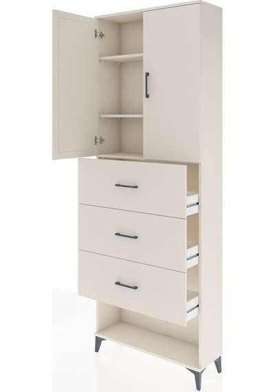 Arges Dolap 3 Raflı 3 Çekmeceli 2 Kapaklı 88x30x243 Aytaşı-ay... Aytaşı