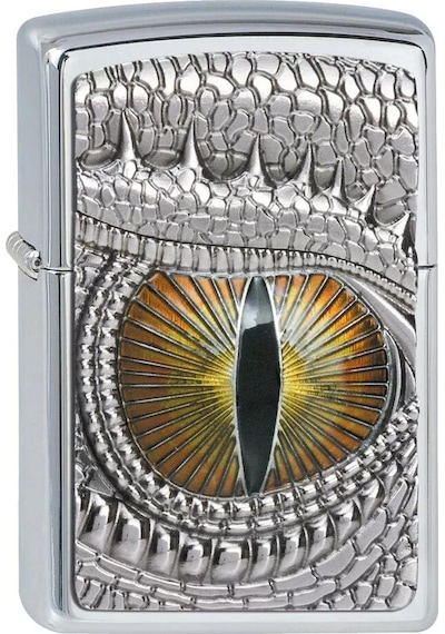 Zippo Dragon Eye Emblem Dizayn Çakmak Gri
