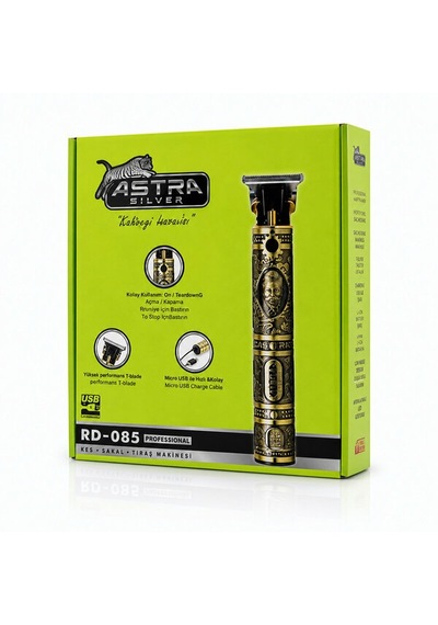 Komple Metal Saç Sakal Traş Makinesi Usb Şarjlı - T Bıçak - Rd-085 5668