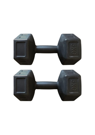 Dambıl Seti Fitness Vücut Geliştirme Aleti 5 Kg X 2 Adet 10 Kg Dumbell Ağırlık Seti - Siyah Siyah Tek Ebat Diğer
