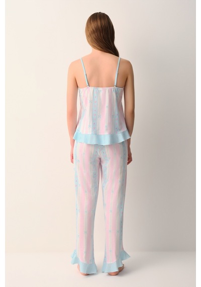 Suwen Briella Pamuklu Atlet Pantolon Pijama Takımı Sh26612660a334 Pembe