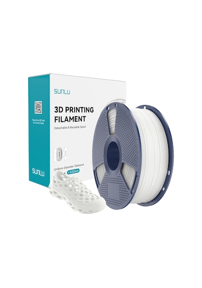 Sunlu Beyaz Tpu 95a Esnek Filament - 1.75mm - 1 Kg