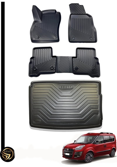 Fiat Doblo 3d Havuzlu Paspas + Bagaj Havuzu Ikili Set