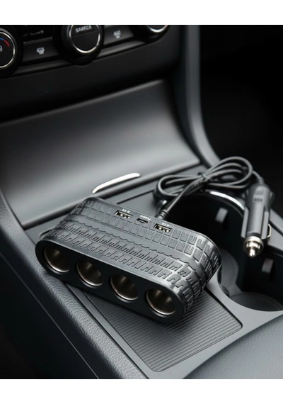 Araç İçi Güç Dağıtıcı 4 Çakmaklık 2 Usb 1 Type C Şarj Ünitesi Çok Renkli