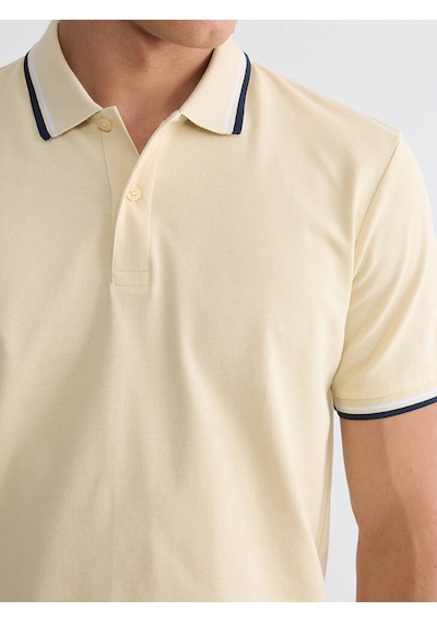 LC Waikiki Lcwaıkıkı Classic Bej Polo Yaka Pike Erkek Tişört Beıge