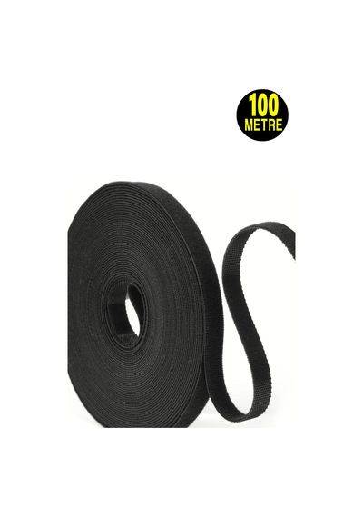 100 Metre Dar Dokuma Kolon Kumaş 2 Cm Çanta Tasma Sapı Askısı Bagaj Yük Valiz Çadır Bağlama İpi Siyah