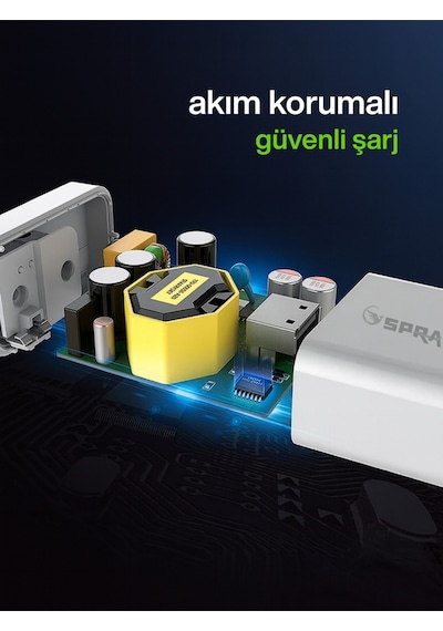 Samsung Uyumlu Galaxy S23 S24 S25 Plus / S23 S24 S25 Ultra Hızlı Şarj Aleti 45w Pd Type-c Usb-a Şarj