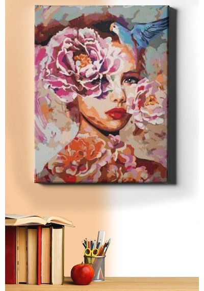 Webstyle Sayılarla Boyama Seti Kasnaklı Masal Kadın 60 X 75 Cm