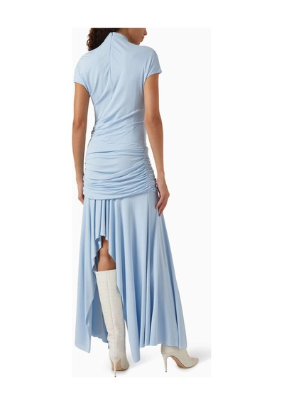Acne Studios Asimetrik Elbise - - %100 Viskon - Jarse Kumaş - Modern Tasarım Açık Mavi