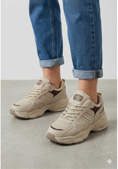 Mcdark Kadın Vizon Sararmaz Taban Sneaker Ayakkabı