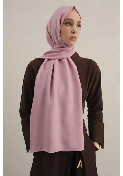 Armine Logo Drop Pamuk İpek Şal 37 Pembe