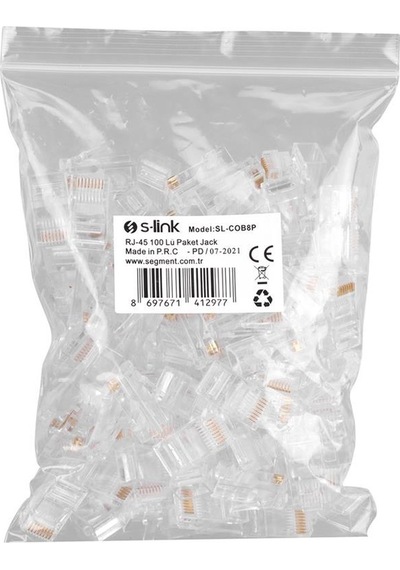 S-lınk Sl-cob8p Rj-45 Konnektör 100 Lü Paket