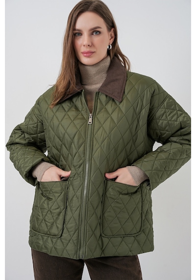 Bigdart Kadın Kapitone Overisze Mont 5229 - Haki