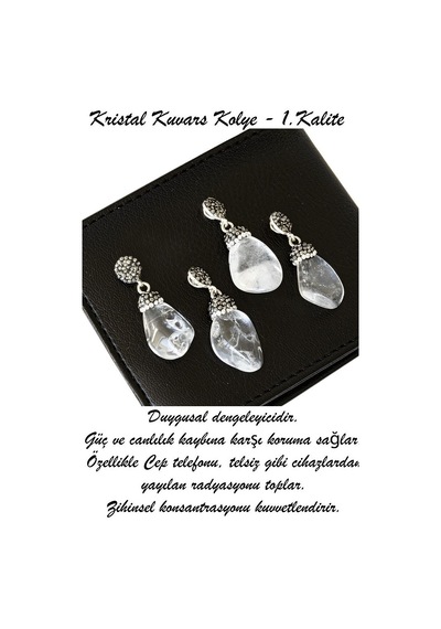 Erilsa Sertifikalı 1.kalite Zirkon Taşlı Ham Kristal Kuvars Taşı Kolye Çok Renkli