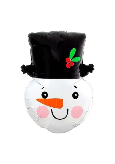 Kardan Adam Kafa Folyo Balon 58x43 Cm BEYAZ