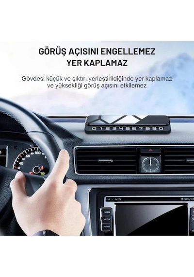 Coofbe Premıum Fosforlu Gizlenebilir Alüminyum Araç Park Telefon Numaratörü Geçici Park Numaratör Plakalık 1 Adet