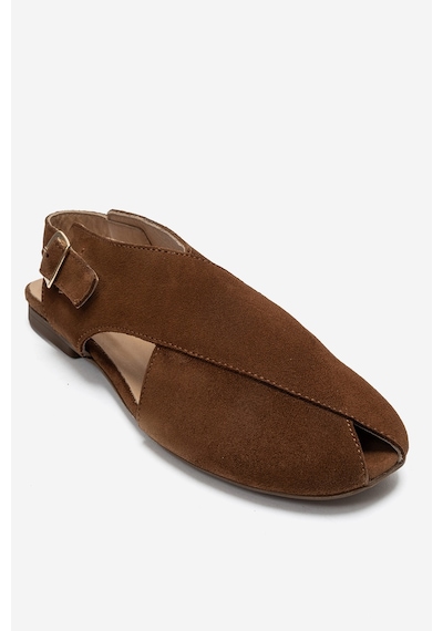 Luvishoes Monaro Toprak Süet Hakiki Deri Kadın Sandalet