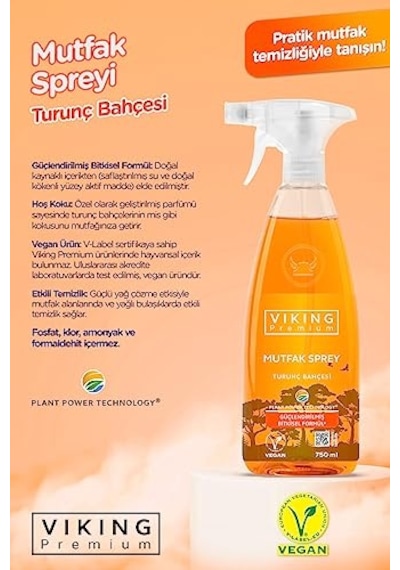 Viking Premium Mutfak Spreyi Turunç Bahçesi 750 Ml