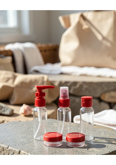 5 Parça Seyahat Kozmetik Dolum Seti 30 Ml Uczzz5liseyahatşişesibordo-1 Diğer