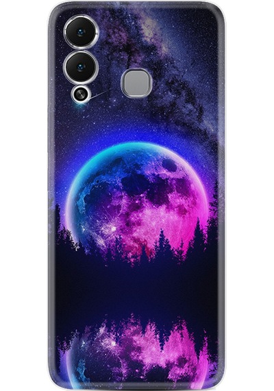Infinix Hot 12 Play Kılıf Silikon Desen Özel Seri Star Planet 1652