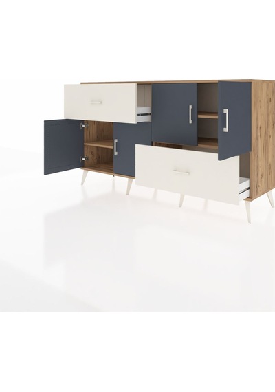 Hyperion Konsol 3 Raflı 2 Çekmeceli 4 Kapaklı 176x44x99 Çam-antra Çam-antrasit/aytaşı Hyperion Konsol 3 Raflı 2 Çekmeceli 4 Kapaklı 176x44x99 Çam-antra Çam-antrasit/aytaşı