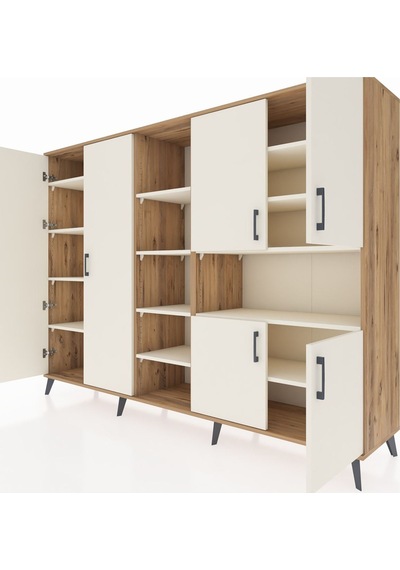 Hyperion Dolap 13 Raflı 6 Kapaklı 220x44x163 Çam-aytaşı Aytası - Atlas Çam Hyperion Dolap 13 Raflı 6 Kapaklı 220x44x163 Çam-aytaşı Aytası - Atlas Çam