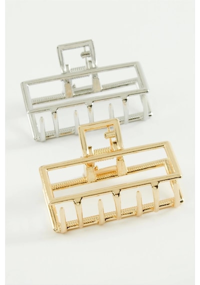 Dikdörtgen Metal Mandal Toka 4 Cm Çok Renkli