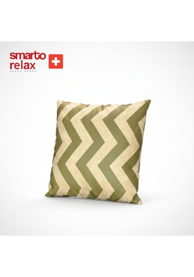 Smarto Relax Içi Dolgulu Kırlent 45x45 Cm Kare Salon & Berjer Kırlenti Beyaz - Yeşil