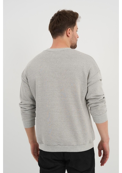Alexander Gardi Alexandergardı Bisiklet Yaka Unisex Baskılı Sweatshirt Unx-37401 Gri
