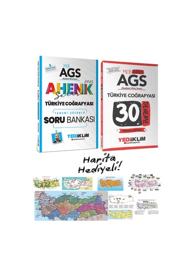 Meb Ags Ahenk Serisi Türkiye Coğrafyası Soru Bankası Ve Türkiye Coğrafyası 30 Deneme Hediyeli
