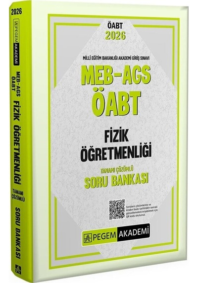 Pegem 2026 Öabt Meb-ags Fizik Öğretmenliği Soru Bankası Çözümlü Pegem Akademi Yayınları