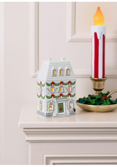 The Mia Dekoratif Led Işıklı Yılbaşı Evi 12x7x19 Cm 1 Adet