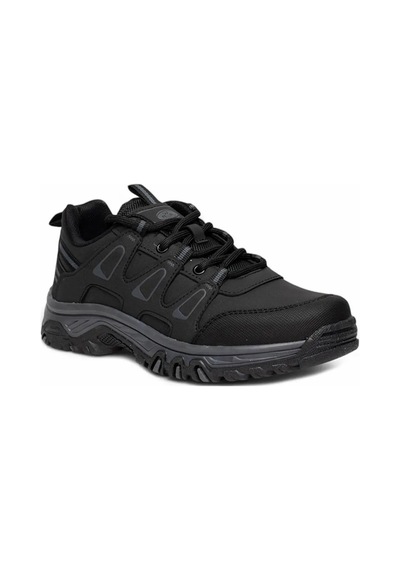 Erkek Outdoor Bağcıklı Kaymaz Taban Sneaker Ayakkabı Siyah