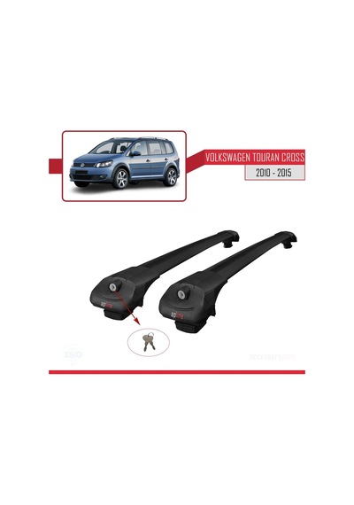 Volkswagen Touran Cross 2010-2015 Arası İle Uyumlu Ace-1 Ara Atkı Tavan Barı Siyah