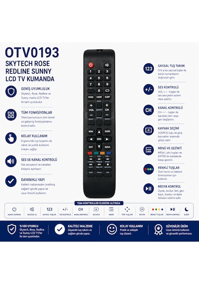 Skytech Rose Redline Sunny Otv0193 Tv Kumandası