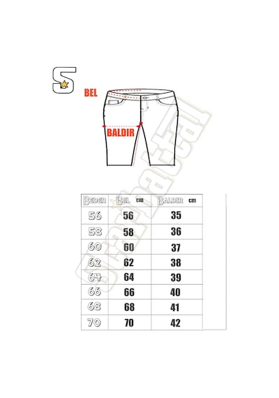Starbattal Büyük Beden Kot Kapri Power Lycra Comero 11913 Sıyah Siyah