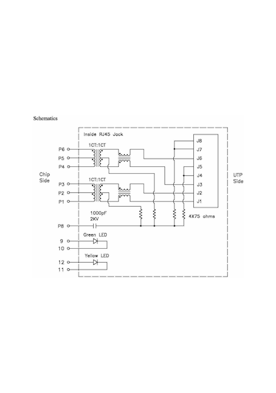 Trafolu RJ45 Ethernet Soketi HY911108H