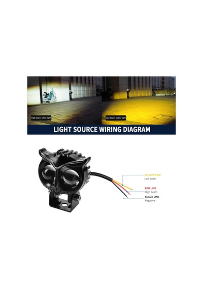 2 Adet Motosiklet Sürüş Işıkları Mini Led Farlar Sis Farları 30 W/45 W 5000-6500 K Süper Parlak Spot Motosiklet
