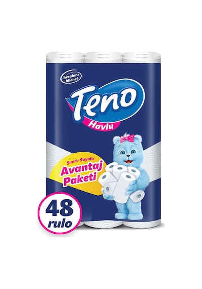 Teno Avantaj Paket Kağıt Havlu  4 x 12 Rulo