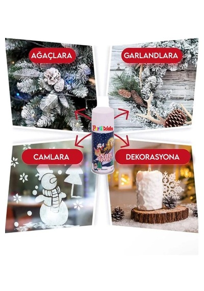 2 Adet Yılbaşı Kar Spreyi 150 Ml Erimeyen, Ağaç, Pencere Ve Cam