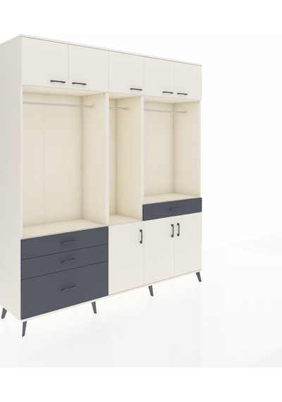 Hyperion Dolap 8 Raflı 4 Çekmeceli 3 Askılı 220x44x243 Aytaşı-aytaşı/antrasit Çok Renkli Hyperion Dolap 8 Raflı 4 Çekmeceli 3 Askılı 220x44x243 Aytaşı-aytaşı/antrasit Çok Renkli