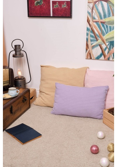 Peraluna Free Pıllow %100 Organik Pamuk Triko Yastık Kılıfı 60x40 Cm Lila - Lila