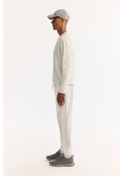 Avva Erkek Ekru Beli Lastikli Bağcıklı Pamuklu Bi-stretch Regular Fit Eşofman Altı A52y3402