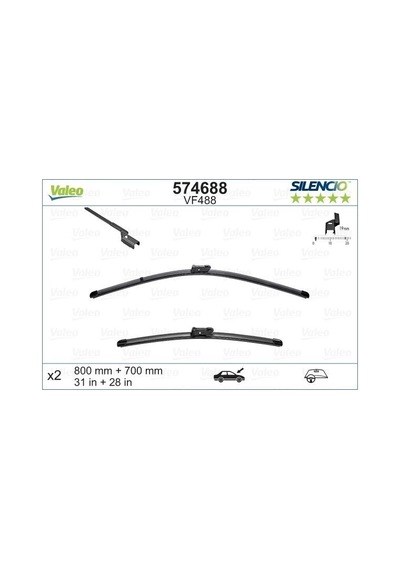 Silecek Süpürgesi Takım Scenıc Iv 16sonrası / G.scenıc Iv 16sonrası / 3008 09-16 Aerotwın A501s 800