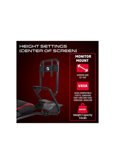 Gomprx-6013 Master Pro X Yarış Oyun Simülörü Kokpiti - Kırmızı/siyah