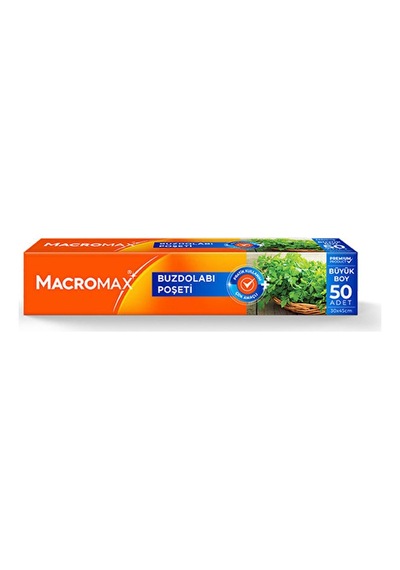4 Adet Macromax Buzdolabı Poşeti Büyük 50 Li