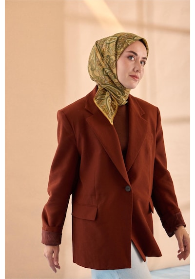 Silk Home Yaz Esintisi Eşarp 150002-24 Hardal, Yeşil, Süpürge Sarısı
