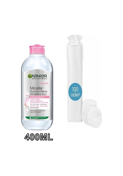 Micellar Kusursuz Makyaj Temizleme Suyu 400ml Makyaj Temizleme Mendili 100 'lü Hediye