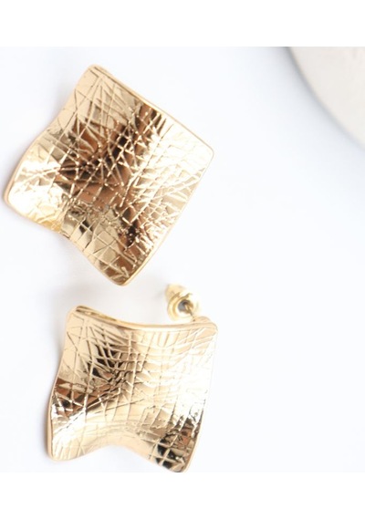 Gold Çelik Küpe 27 Mm Çok Renkli